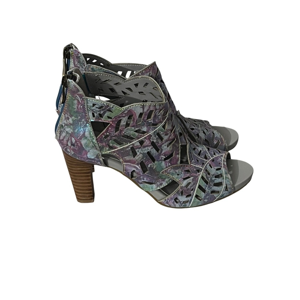 Spring Step L'Artiste  Women's 36 Multi Color Laser Cut Leather Bootie